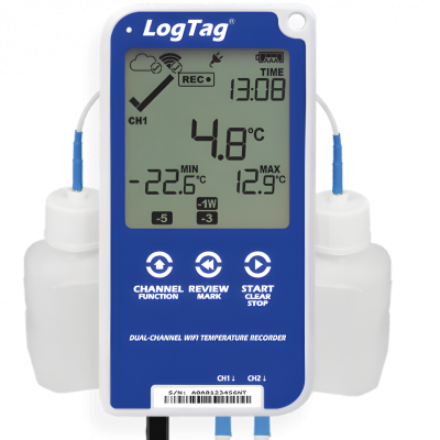 UTRED30-WIFI (DC) | Bộ dụng cụ tiêm vắc-xin Bộ ghi dữ liệu WiFi LCD hai kênh nhiều chuyến